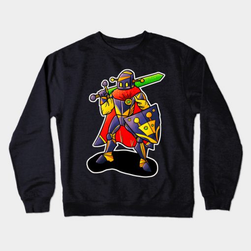 Robot Knight with Glowing Sword Crewneck Sweatshirt