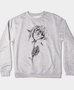 Rose Print Crewneck Sweatshirt