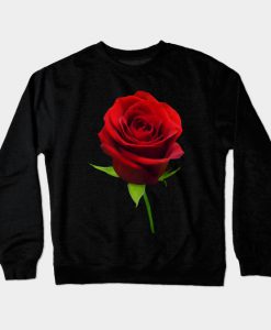 Roses - Elegant Red Rosebud Crewneck Sweatshirt