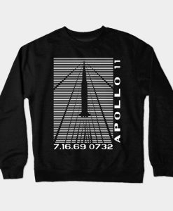 Shockwaves Apollo 11 Retro Space Design Crewneck Sweatshirt