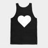 Simple white heart Tank Top