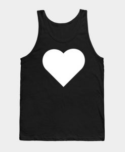 Simple white heart Tank Top