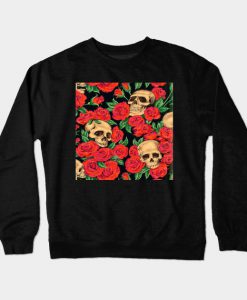 Skulls and Roses Crewneck Sweatshirt