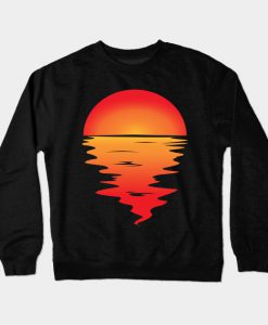 Sunset reflecting on water Crewneck Sweatshirt