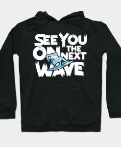 Surfer on a wave on the ocean Hoodie