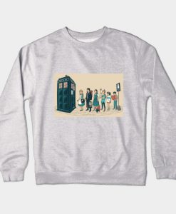 Tardis Away! Crewneck Sweatshirt