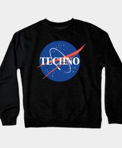 Techno meets Nasa Crewneck Sweatshirt