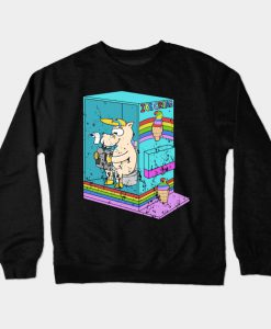 Unicorn Retro Vintage Grunge Crewneck Sweatshirt