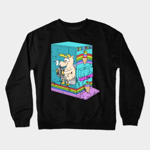 Unicorn Retro Vintage Grunge Crewneck Sweatshirt