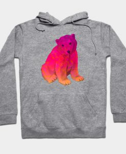 Unique Polar Bear Design Hoodie