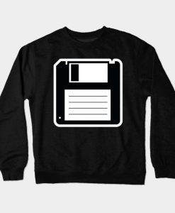 Vhs cassette Floppy disk nerd geek Retro gift Crewneck Sweatshirt
