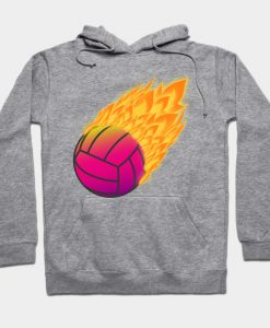 Volleyball On Fire Hoodie