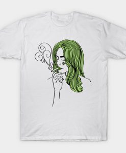 ganja girl weed 420 Blaze Marihuana gift present T-Shirt