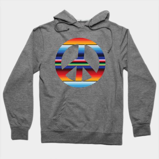 Abstract Peace Sign Design Hoodie