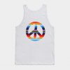 Abstract Peace Sign Design Tank Top
