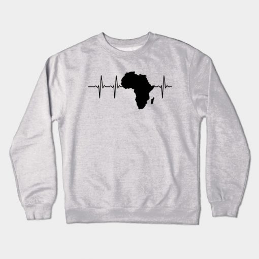 Africa Heartbeat, Africa Love Crewneck Sweatshirt