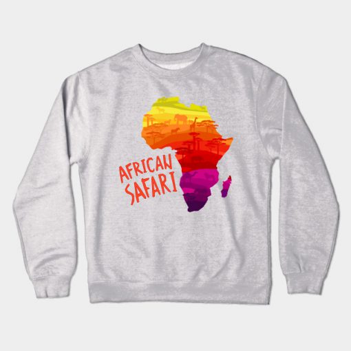 African Safari Map Crewneck Sweatshirt