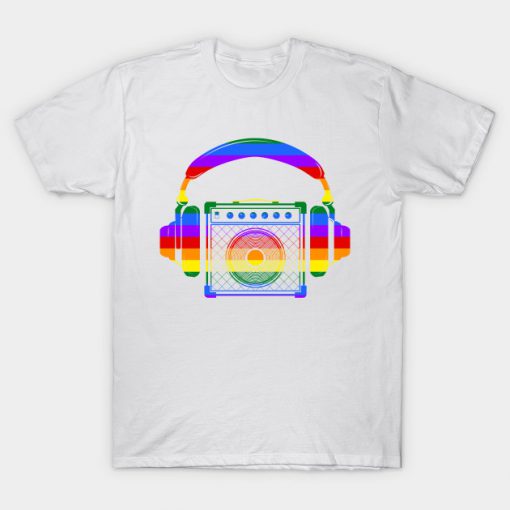 Amplifier with Headphones Music Design T-Shirt