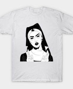 An evil demon scary nun Halloween gift T-Shirt