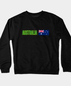 Australia Flag for Australian Fans Crewneck Sweatshirt