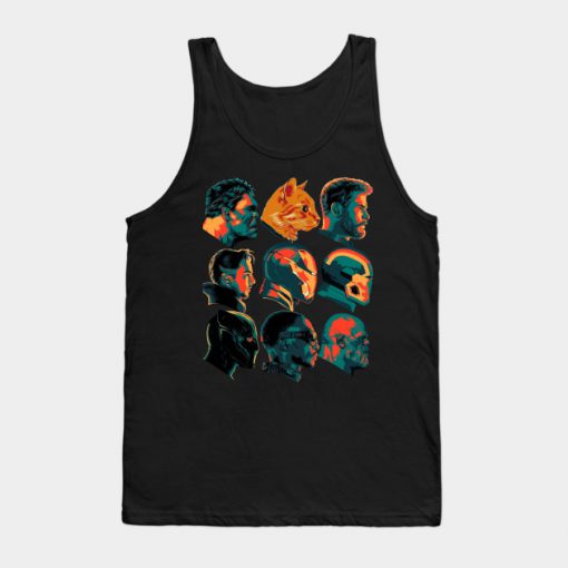 Avengers End game 9 characters Tank Top