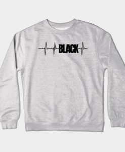 Black Heartbeat Crewneck Sweatshirt