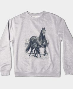 Black Horse Crewneck Sweatshirt