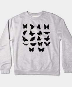 Butterfly Silhouette Crewneck Sweatshirt