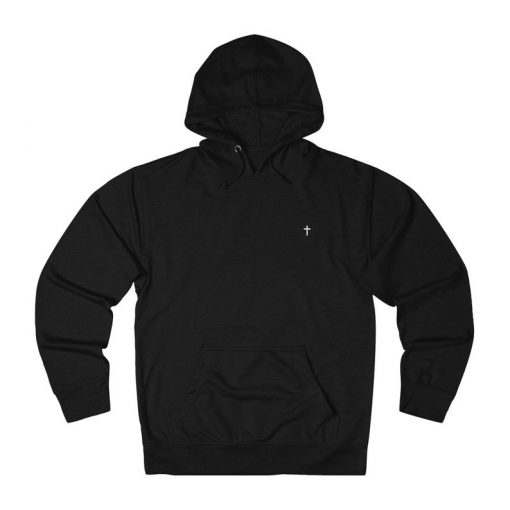 Christian Cross Logo Fitted Pullover Hoodie