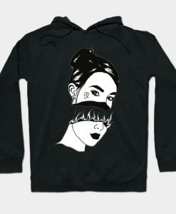 Cut face beautiful Asian lady Hoodie