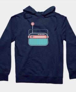 Cute Little Retro Radio Flower Hoodie