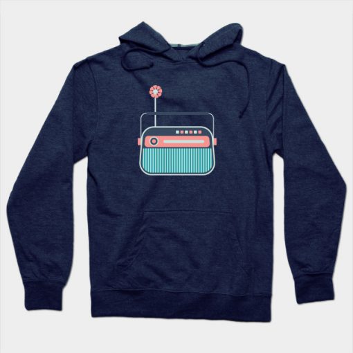 Cute Little Retro Radio Flower Hoodie