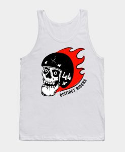 Distinct Riders – Rider 44 - Skull with flames - dark version Tank Top