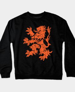 Dutch Lion Rampant, Distressed Crewneck Sweatshirt