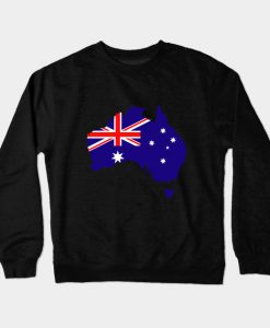 Flag Map Australia Crewneck Sweatshirt