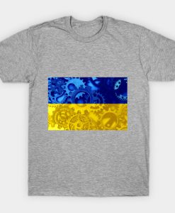 Flag of Ukraine - Gears T-Shirt