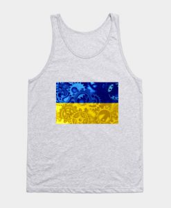 Flag of Ukraine - Gears Tank Top