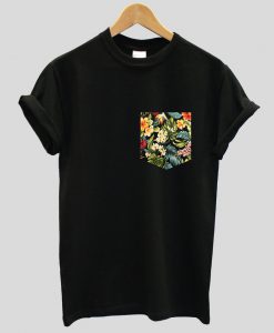 Floral Colourful Hawaiian Print Pocket T-shirt