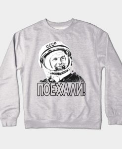 Gagarin Astronaut Space USSR Russia Crewneck Sweatshirt