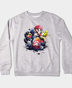 Go kart watercolor Crewneck Sweatshirt