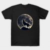 Howling Wolf in Full Moon T-Shirt