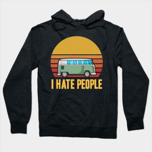 I Hate People Bus Sunset Hoodie