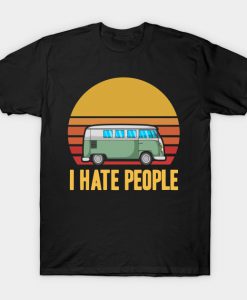 I hate people bus sunset T-Shirt