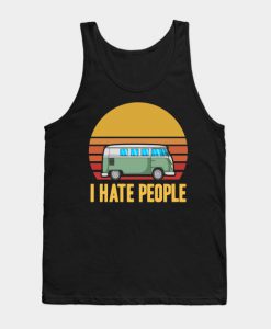 I hate people bus sunset Tank Top