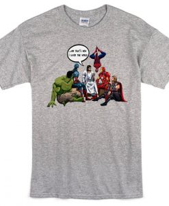 Jesus and Superheroes Sports Grey T-shirt