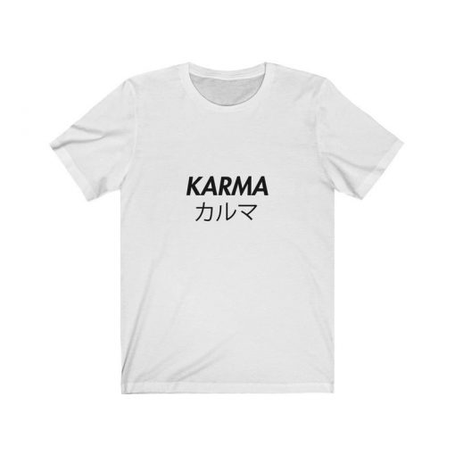 Karma, Black Slogan T-Shirt