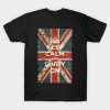 Keep Calm and Carry On with UK Flag T-Shirt