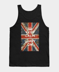 Keep Calm and Carry On with UK Flag Tank Top