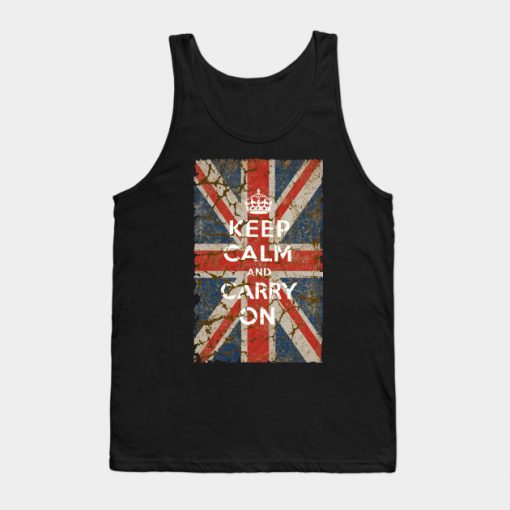 Keep Calm and Carry On with UK Flag Tank Top