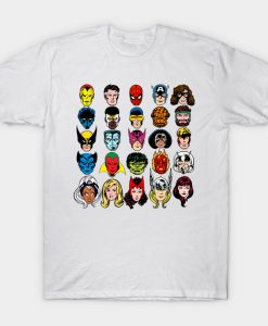 Marvel Comics Classic Superhero Heads T-Shirt